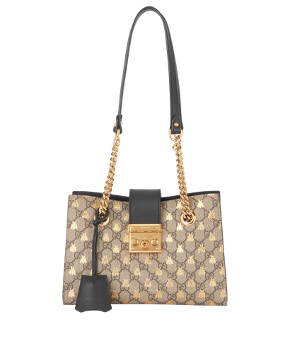 Small Padlock Tote, £850, Handbags, Beige, Canvas, Front view